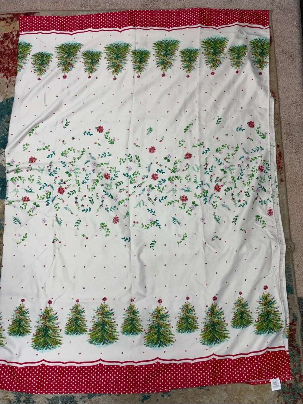 The Pioneer Woman Holiday Tree (Retired Pattern)Oblong Tablecloth Approx 58”x82”